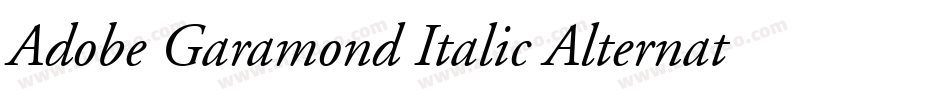 Adobe Garamond Italic Alternate字体转换